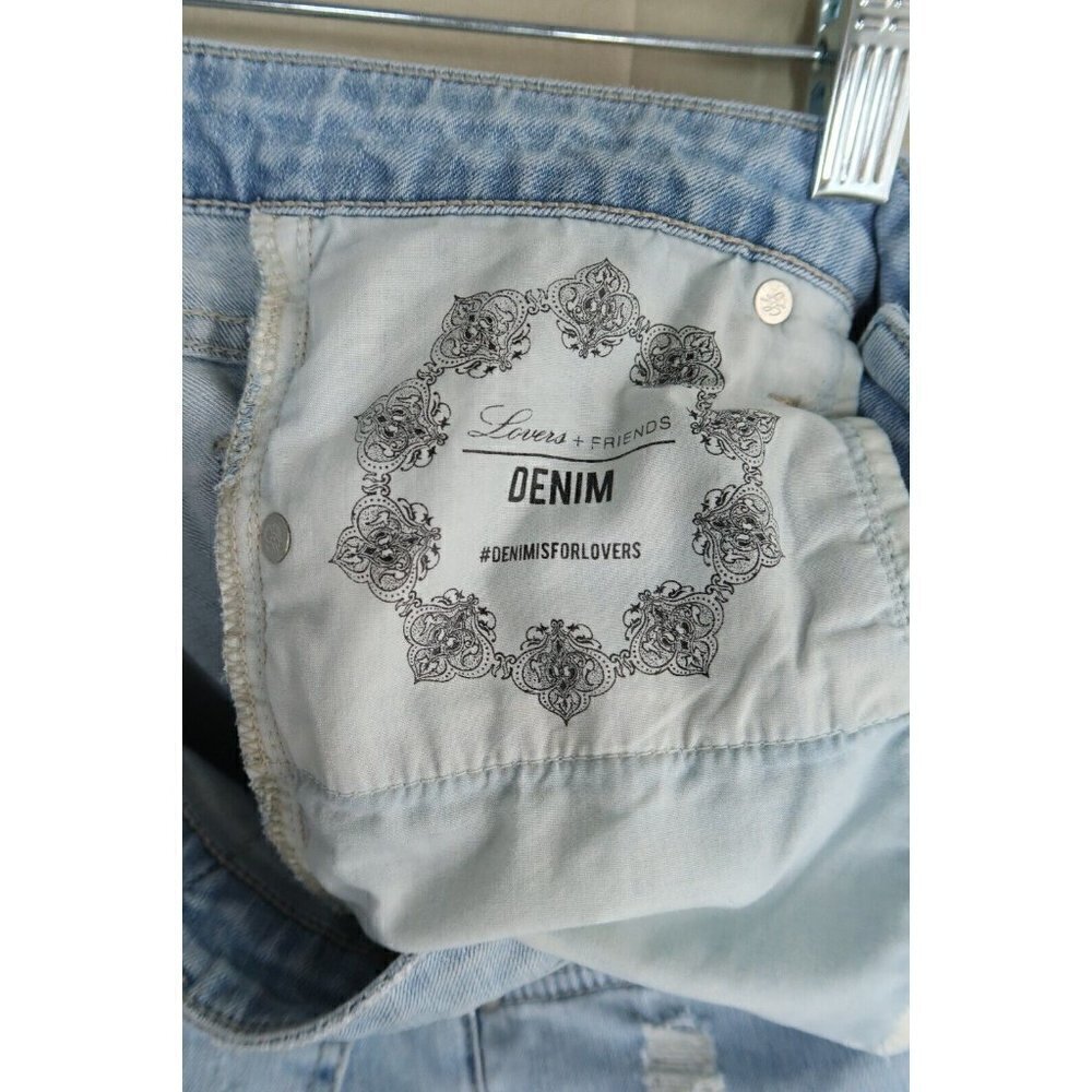 Lovers + Friends Logan Jeans Light Wash Distressed Destroyed Tapered Women's 29 - Picture 12 of 13
